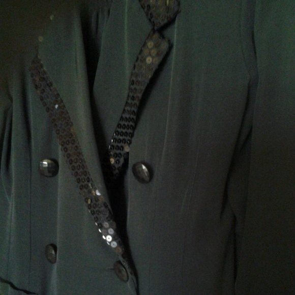 Black sequin suit, skirt, jacket - Picture 5 of 7